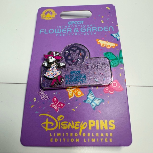 NWT. Disney Pin. Epcot 2024 flower and garden festival. Minnie Mouse in dress - Picture 2 of 8